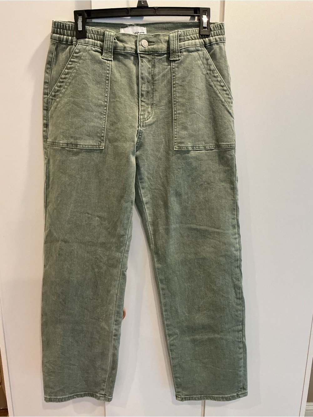 Women's Olive Green High-Rise Chino Pants - Picture 2 of 2